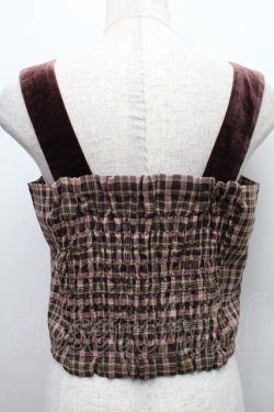 画像2: axes femme / HOUSEofTARTANコラボビスチェ  ブラウン S-25-12-15-017-AX-TO-AS-ZS