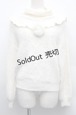 画像1: LIZ LISA / パフニットトップス  オフ S-25-12-15-019-LO-TO-HR-ZI