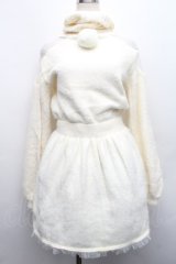 Swankiss / ハイネックニットワンピース  オフ S-25-12-15-022-CA-OP-HR-ZS