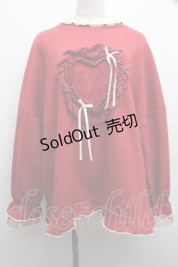 画像1: axes femme / ホイップハートトレーナー  赤 S-25-12-15-024-AX-TS-AS-ZS