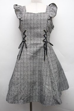 画像1: Amavel / ダブルスピンドルツイードジャンパースカート  黒 S-25-12-15-027-CA-OP-HR-ZS