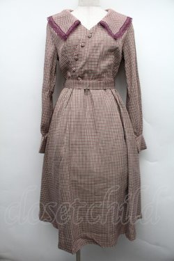 画像1: axes femme POETIQUE / ヴィンテージデザインワンピース  ブラウン S-25-12-15-029-AX-OP-HR-ZS