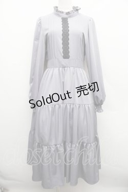 画像1: m petit by misako / AM＊レースティアードワンピース M ブルーグレー S-25-12-15-034-LO-OP-AS-ZS