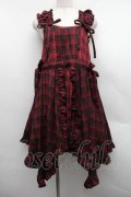 Candy Stripper / FRILL CHECK MINI ワンピース  赤 S-25-12-15-039-PU-PA-AS-ZS