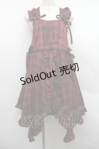 Candy Stripper / FRILL CHECK MINI ワンピース  赤 S-25-12-15-039-PU-PA-AS-ZS