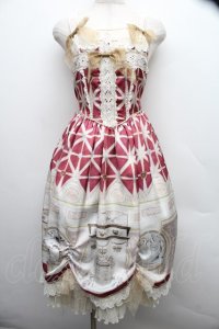 BABY,THE STARS SHINE BRIGHT / 天国の鍵〜祝福と出会う聖なる礼拝堂〜柄システィーナジャンパースカート  ボルドー S-25-12-15-041-BA-OP-AS-ZS