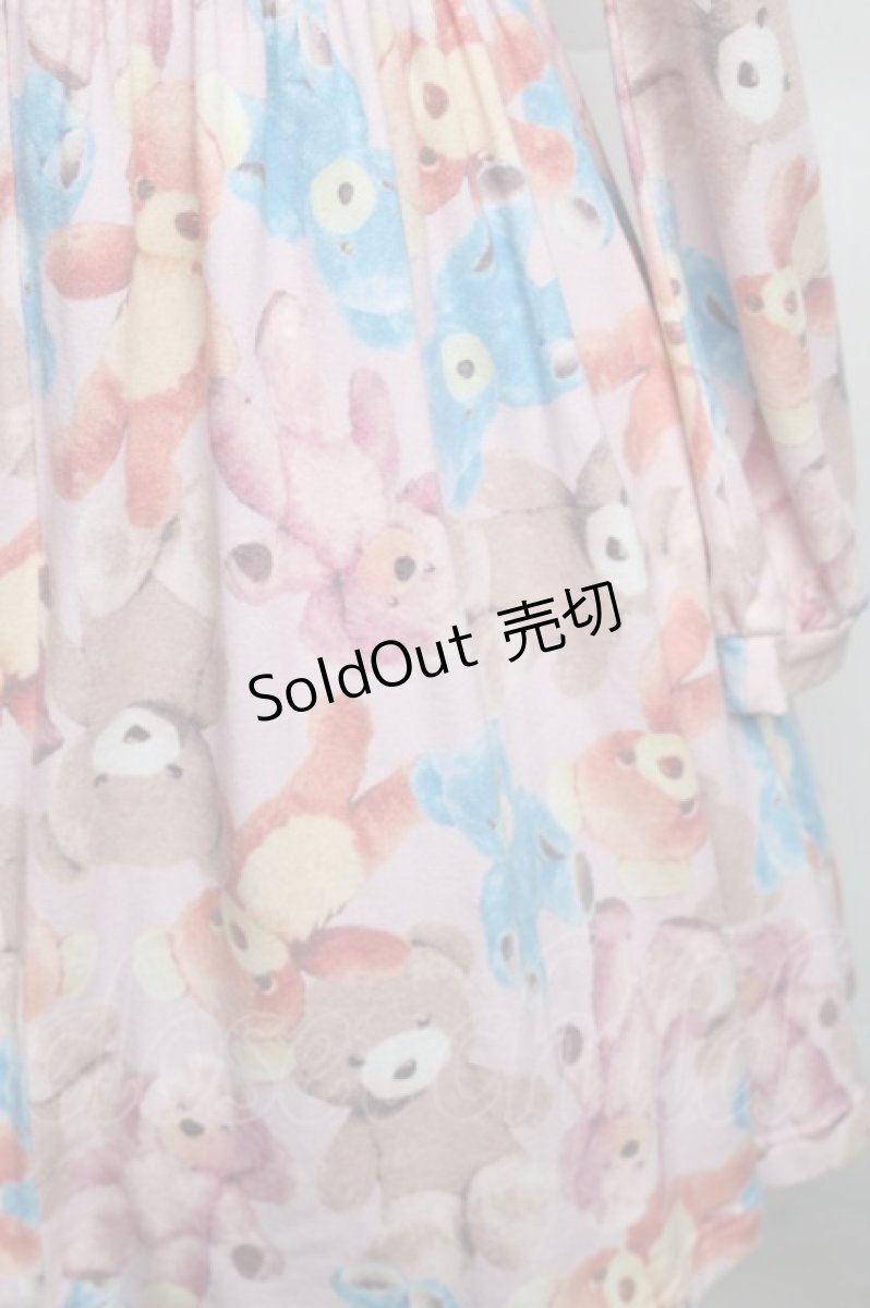 画像3: 【SALE】Candy Stripper / テディベアプリントカットワンピース  ピンク S-25-12-16-031-PU-OP-AS-ZT521 (3)