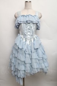 Vallee lys / ノネットジャンパースカート  サックス S-25-12-16-032-GO-OP-HR-ZS