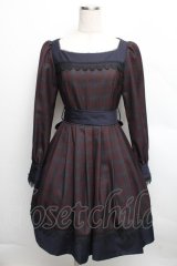 Sheglit / Janeタックワンピース  ワインｘ紺 S-25-12-16-033-EL-OP-AS-ZS