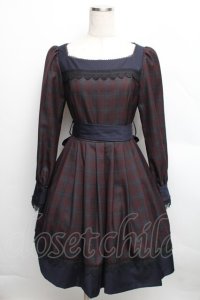 Sheglit / Janeタックワンピース  ワインｘ紺 S-25-12-16-033-EL-OP-AS-ZS