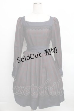 画像1: Sheglit / Janeタックワンピース  ワインｘ紺 S-25-12-16-033-EL-OP-AS-ZS