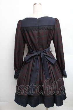 画像2: Sheglit / Janeタックワンピース  ワインｘ紺 S-25-12-16-033-EL-OP-AS-ZS