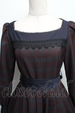 画像3: Sheglit / Janeタックワンピース  ワインｘ紺 S-25-12-16-033-EL-OP-AS-ZS