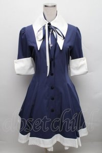 ATELIER BOZ //キャロルワンピースネオ  ブルー S-25-12-16-037-EL-OP-AS-ZS