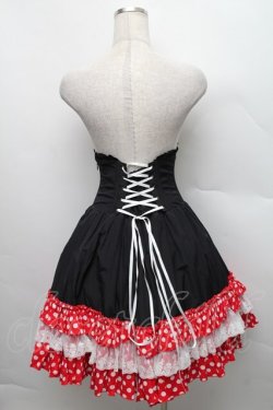 画像2: ATELIER PIERROT / コルセットスカート・ミニーマウス  黒ｘ赤 S-25-12-16-040-EL-SK-AS-ZT520