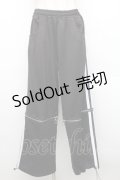 【SALE】LISTEN FLAVOR / ジャージパンツ  黒ｘ白 S-25-12-16-047-PU-PA-AS-ZT520