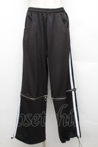 LISTEN FLAVOR / ジャージパンツ  黒ｘ白 S-25-12-16-047-PU-PA-AS-ZS