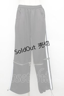 画像1: 【SALE】LISTEN FLAVOR / ジャージパンツ  黒ｘ白 S-25-12-16-047-PU-PA-AS-ZT520