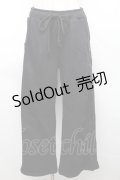 KRY CLOTHING / 刺繍サイドボタンスウェットパンツ  黒 S-25-12-16-048-EL-PA-HR-ZS