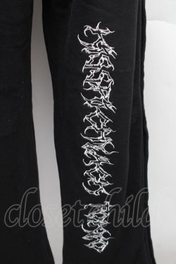 画像3: KRY CLOTHING / 刺繍サイドボタンスウェットパンツ  黒 S-25-12-16-048-EL-PA-HR-ZS