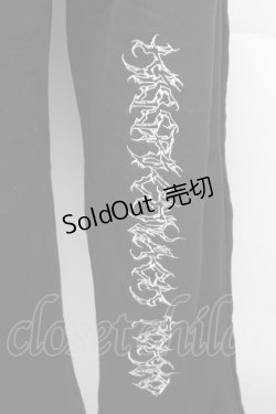 画像3: KRY CLOTHING / 刺繍サイドボタンスウェットパンツ  黒 S-25-12-16-048-EL-PA-HR-ZS