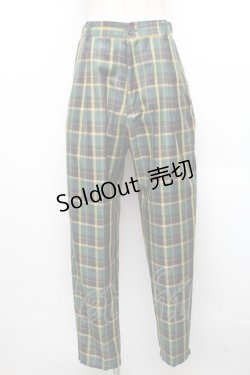 画像1: Perla nell' ostrica / チェックパンツ  グリーンｘイエロー S-25-12-16-049-EL-PA-AS-ZS