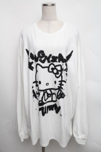 KINGLYMASK / ハローキティ × KINGLYMASKコラボＴシャツ  白 S-25-12-16-007-PU-TO-AS-ZS
