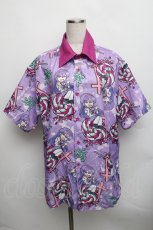 画像1: 【SALE】ACDC RAG / メンヘラチャンシャツ  パープル S-25-12-16-012-PU-TO-HR-ZT522 (1)