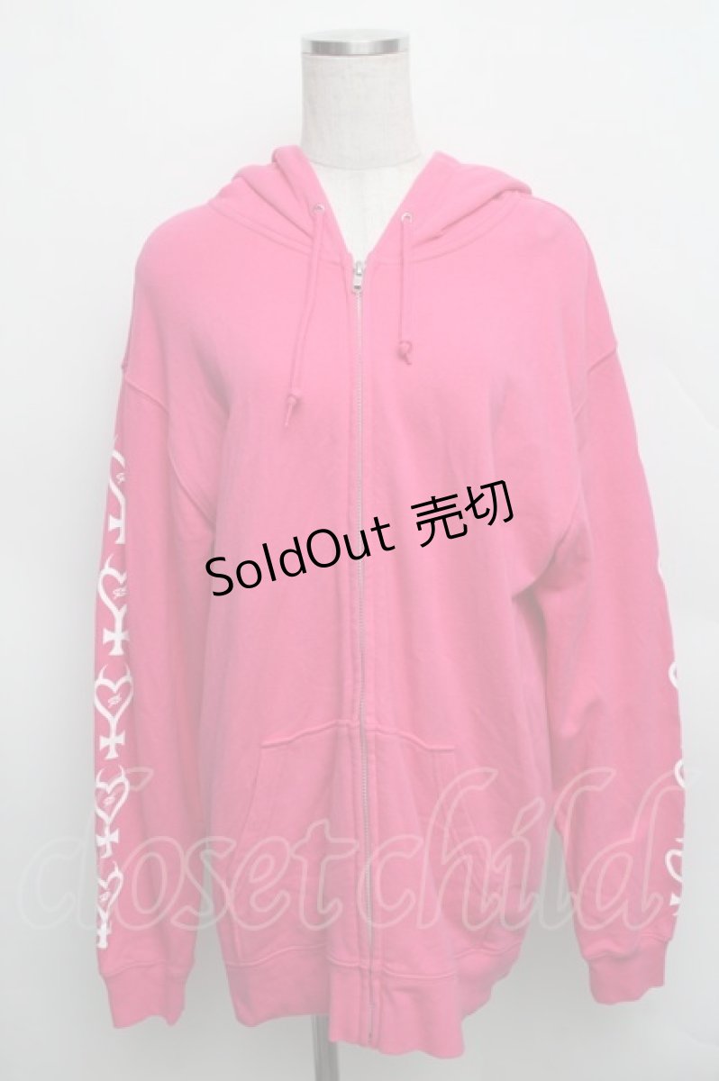 画像1: 【SALE】KRY CLOTHING / 「SENNOU」ジップパーカー  ピンク S-25-12-16-013-EL-BL-HR-ZT522 (1)