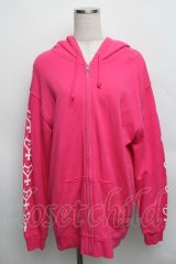 KRY CLOTHING / 「SENNOU」ジップパーカー  ピンク S-25-12-16-013-EL-BL-HR-ZS