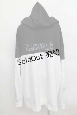 画像2: LISTEN FLAVOR / ヘヴンリージャージパーカー  黒ｘ白 S-25-12-16-015-PU-TO-AS-ZT1220S