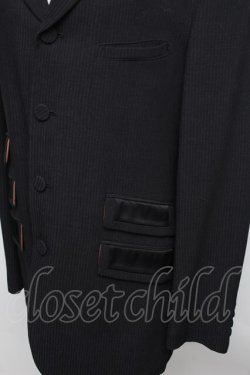 画像3: Jean Paul GAULTIER / HOMME ストライプテーラードジャケット 50 黒 S-25-12-16-017-GO-JA-AS-ZS