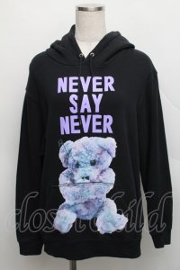 MILKBOY / NEVER SAY NEVERパーカー  黒 S-25-12-16-021-MB-TO-AS-ZS