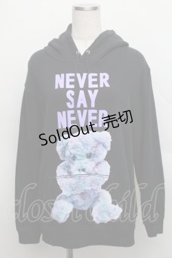 画像1: 【SALE】MILKBOY / NEVER SAY NEVERパーカー  黒 S-25-12-16-021-MB-TO-AS-ZT521