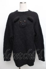 画像1: 【SALE】Candy Stripper / くまフェイスニット  黒 S-25-12-16-022-PU-TO-HR-ZT522 (1)