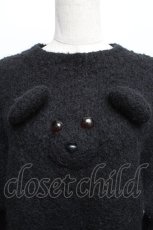 画像3: 【SALE】Candy Stripper / くまフェイスニット  黒 S-25-12-16-022-PU-TO-HR-ZT522 (3)