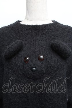 画像3: Candy Stripper / くまフェイスニット  黒 S-25-12-16-022-PU-TO-HR-ZT1220S