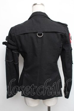 画像2: STIGMATA / パンクミリタリージャケット  黒 S-25-12-16-024-GO-JA-HR-ZS