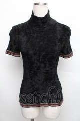Jean Paul GAULTIER / ベロアトップス 40 黒 S-25-12-16-025-GO-TO-AS-ZS