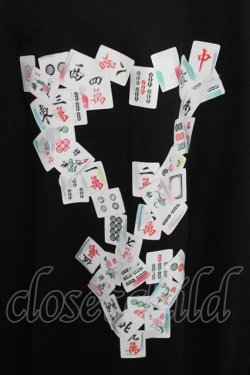 画像3: KINGLYMASK / ダブルトライアングル麻雀ビッグＴシャツ  黒 S-25-12-16-026-PU-TO-AS-ZT521