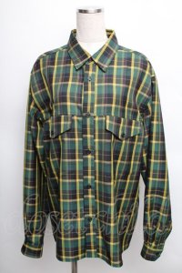Perla nell' ostrica / チェックシャツ  グリーンｘイエロー S-25-12-16-027-EL-BL-AS-ZS