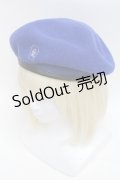 Moi-meme-Moitie / 棺ロゴ刺繍ベレー帽  青 S-25-12-16-004-MO-AC-AS-ZS