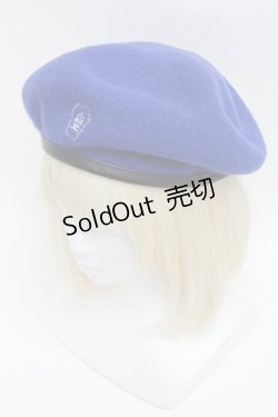 画像1: Moi-meme-Moitie / 棺ロゴ刺繍ベレー帽  青 S-25-12-16-004-MO-AC-AS-ZS