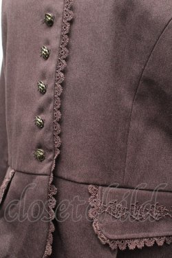 画像4: axes femme / 薔薇ボタンジャケット  ブラウン S-25-12-17-032-AX-JA-AS-ZS