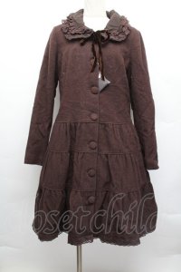 PINK HOUSE / 襟付きティアードロングコート  ブラウン S-25-12-17-033-LO-CO-AS-ZS