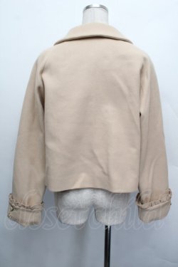 画像2: axes femme / 袖フリルピーコート  ベージュ S-25-12-17-034-AX-CO-HR-ZS