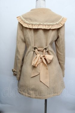 画像2: axes femme POETIQUE / フリル襟リボンボタンコート  ベージュ S-25-12-17-035-AX-CO-HR-ZS