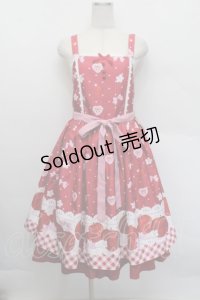 Chalmiere / スウィーティアップルジャンパースカート  赤 S-25-12-17-042-AX-OP-AS-ZS