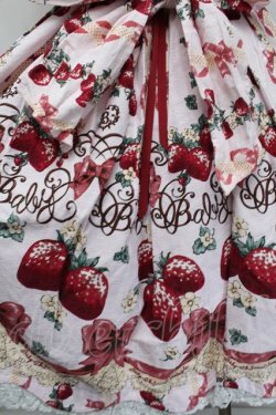 画像3: BABY,THE STARS SHINE BRIGHT / Juicy BABY Love Love Berries柄スカラップジャンパースカート  ピンク S-25-12-17-044-BA-OP-AS-ZS