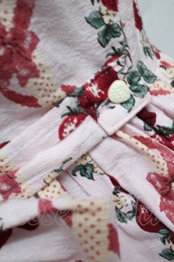 画像4: BABY,THE STARS SHINE BRIGHT / Juicy BABY Love Love Berries柄スカラップジャンパースカート  ピンク S-25-12-17-044-BA-OP-AS-ZS